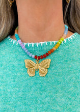 Load image into Gallery viewer, Lola Butterfly Gemstone Necklace: Multicolor
