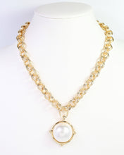Load image into Gallery viewer, Lexington Link Pearl Charm Necklace

