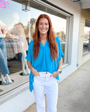 Load image into Gallery viewer, Drop Shoulder Blouse - Blue
