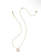 Load image into Gallery viewer, DRILL TEAM BOOT SHORT PENDANT NECKLACE GOLD IVORY MOTHER OF PEARL
