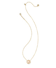 Load image into Gallery viewer, SAND DOLLAR SHORT PENDANT NECKLACE GOLD NATURAL MOTHER OF PEARL
