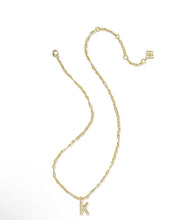 Load image into Gallery viewer, BUBBLE LETTER K SHORT PENDANT NECKLACE GOLD
