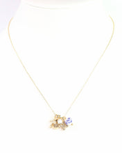 Load image into Gallery viewer, Crossing  Blue Jordan Charm Necklace Set Gold
