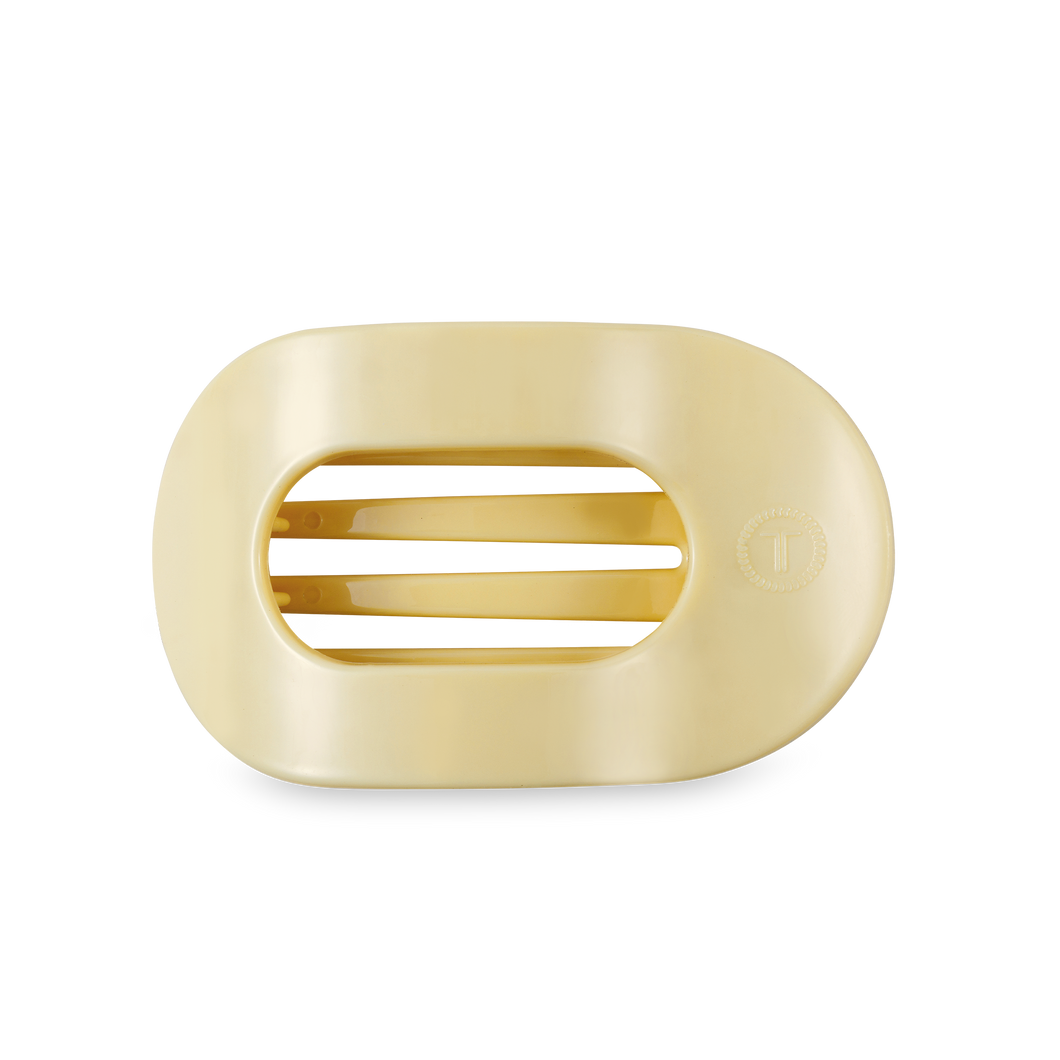 Flat Round Hair Clip | Medium | Butter Yellow