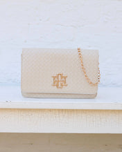 Load image into Gallery viewer, Bryn Clutch/Crossbody Woven Almond
