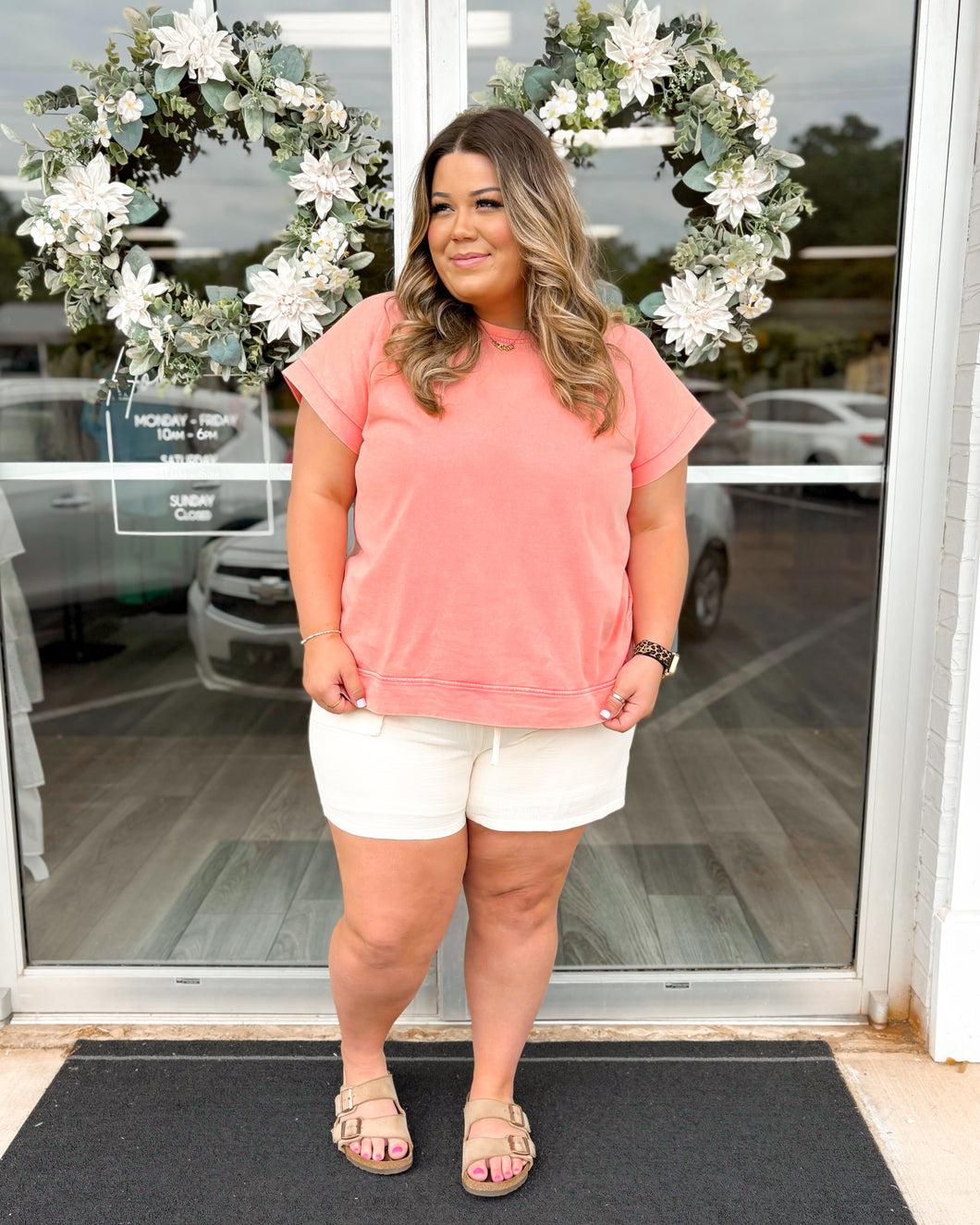 Breeze Way Top - Peach