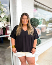 Load image into Gallery viewer, Casual V-neck Blouse - Black
