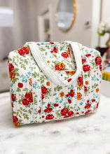 Load image into Gallery viewer, Floral Quilted Weekender Bag - Ivory
