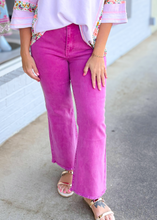 Load image into Gallery viewer, Magenta Bootcut Jeans
