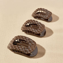 Load image into Gallery viewer, Flat Round Hair Clip | Large | Truly Taupe Quilted
