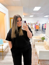 Load image into Gallery viewer, Taylor Top &amp; Pant Set Plus - Black
