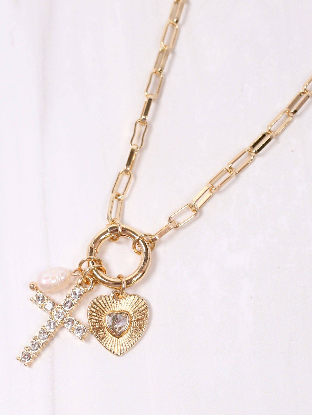 Arya Charm Cluster Necklace