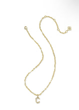 Load image into Gallery viewer, BUBBLE LETTER C SHORT PENDANT NECKLACE GOLD
