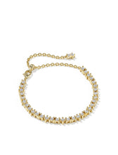 Load image into Gallery viewer, FATE TENNIS BRACELET GOLD WHITE CZ
