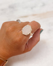 Load image into Gallery viewer, DAPHNE STATEMENT RING GOLD IRIDESCENT DRUSY 5

