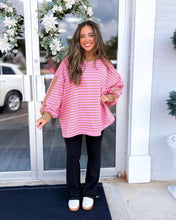 Load image into Gallery viewer, Delicate Lady Oversized Fit Top - Pink/Mocha
