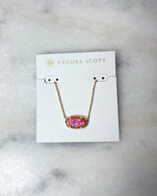 Load image into Gallery viewer, ELISA SHORT PENDANT NECKLACE GOLD CARNATION KYOCERA OPAL
