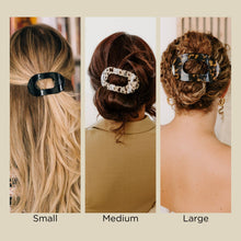 Load image into Gallery viewer, Flat Round Hair Clip | Large | Truly Taupe Quilted
