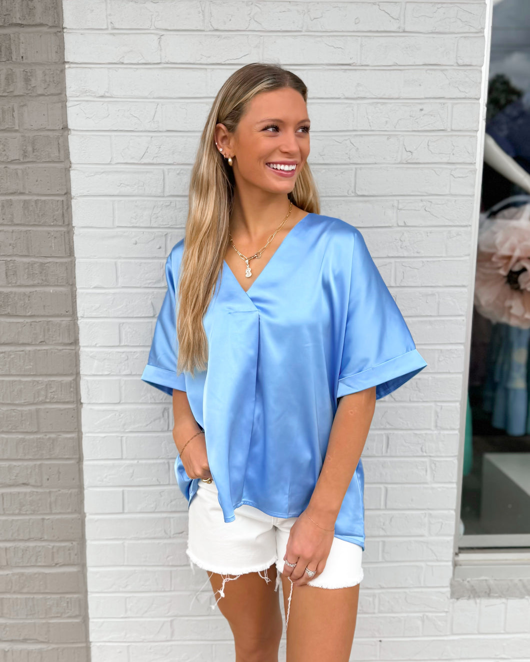 Hard Work Blouse - Blue