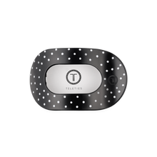 Load image into Gallery viewer, Flat Round | Black Polka Dot Party | Medium Hair Clip
