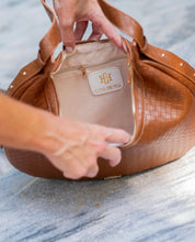 Load image into Gallery viewer, Winslow Curved Bag Woven Chocolate
