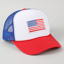 Load image into Gallery viewer, American Flag Embroidery Patch Foam Trucker Hat
