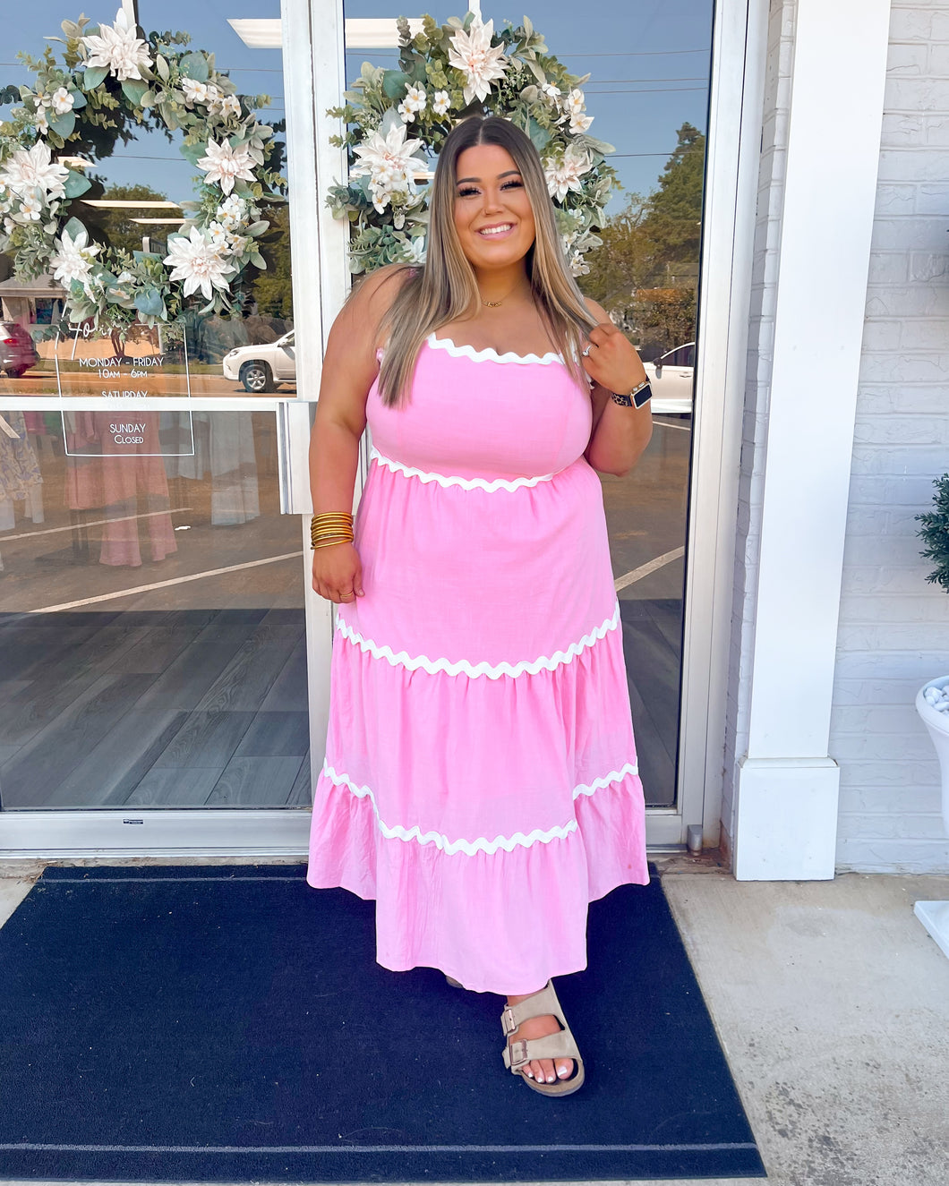 Candy Pink Midi Dress