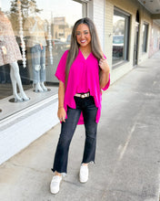 Load image into Gallery viewer, Drop Shoulder Blouse - Hot Pink

