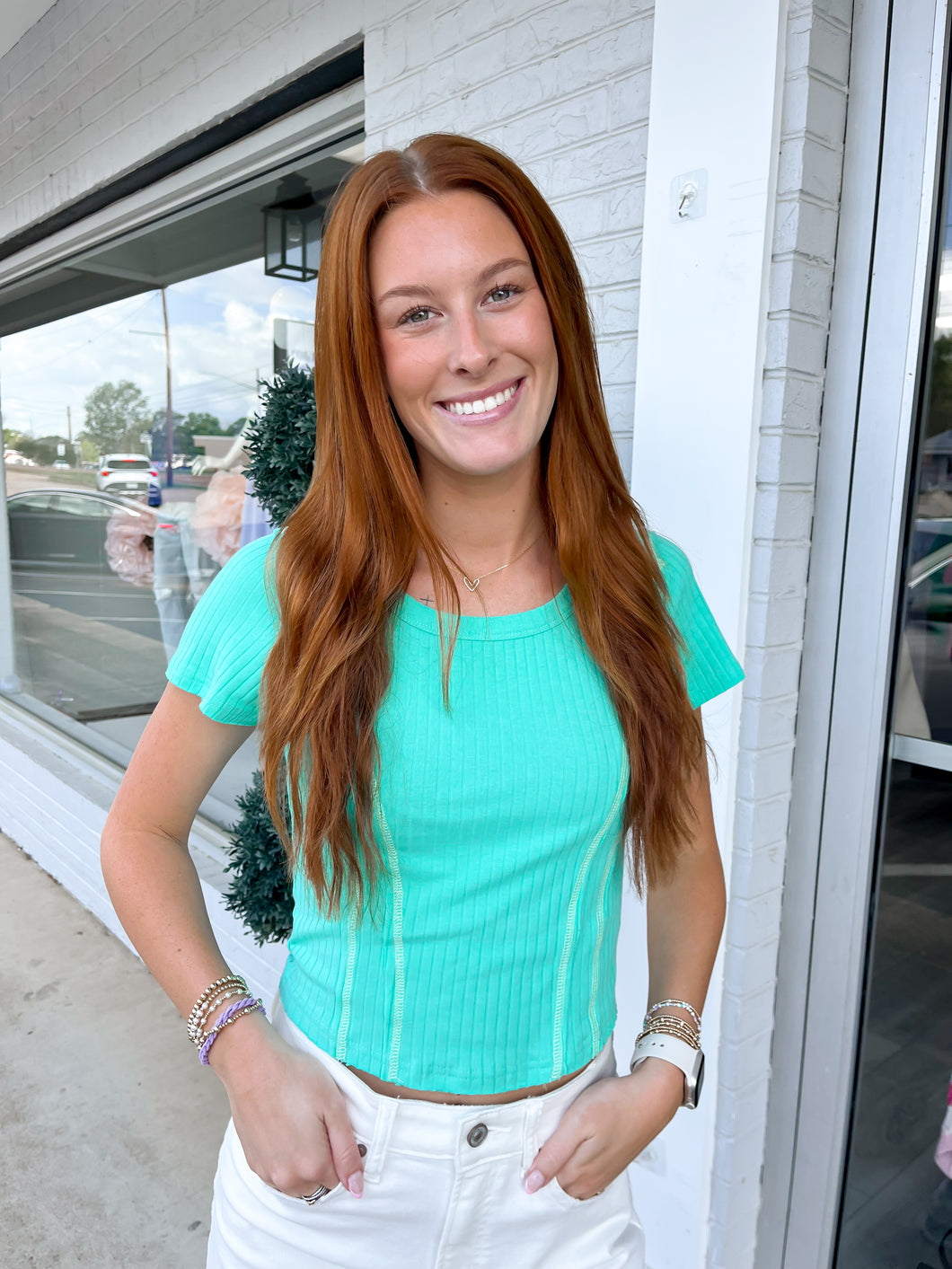 Beautiful Crazy POL Tee - Mint Green