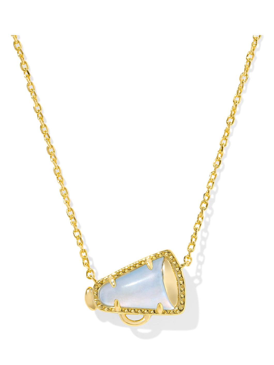 CHEER SHORT PENDANT NECKLACE GOLD PERIWINKLE ILLUSION