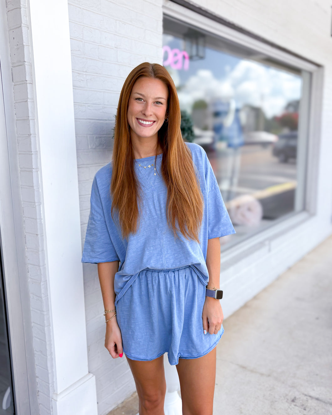 Kelly Basic Skort - Denim Blue