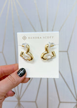 Load image into Gallery viewer, EMERY HEART HOOP EARRINGS

