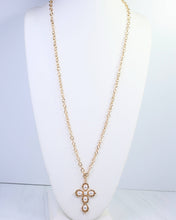 Load image into Gallery viewer, Pirie Pearl Cross Layered Necklace
