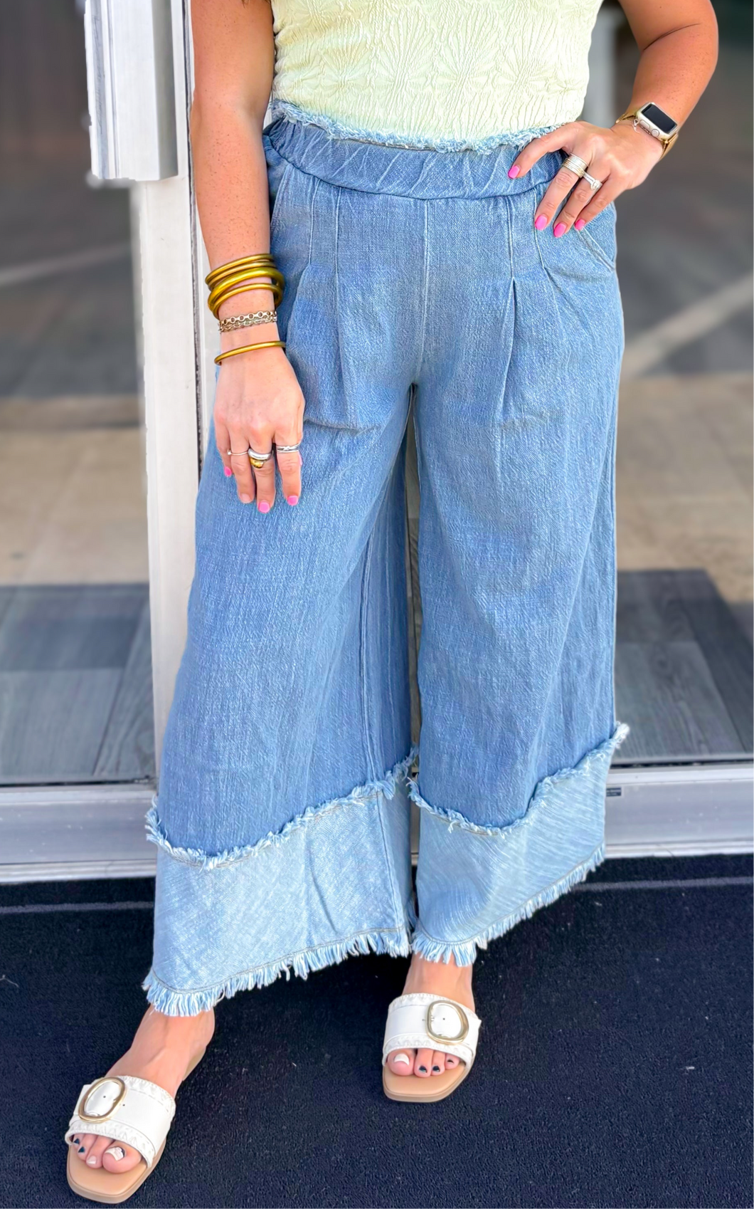 Singing Blues Elastic Pants
