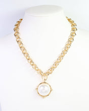 Load image into Gallery viewer, Lexington Link Pearl Charm Necklace
