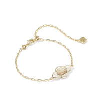 Load image into Gallery viewer, ABBIE MEDALLION DELICATE CHAIN BRACELET GOLD NEUTRAL MIX
