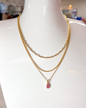 Load image into Gallery viewer, MINI ELISA TRIPLE STRAND NECKLACE GOLD AZALEA ILLUSION
