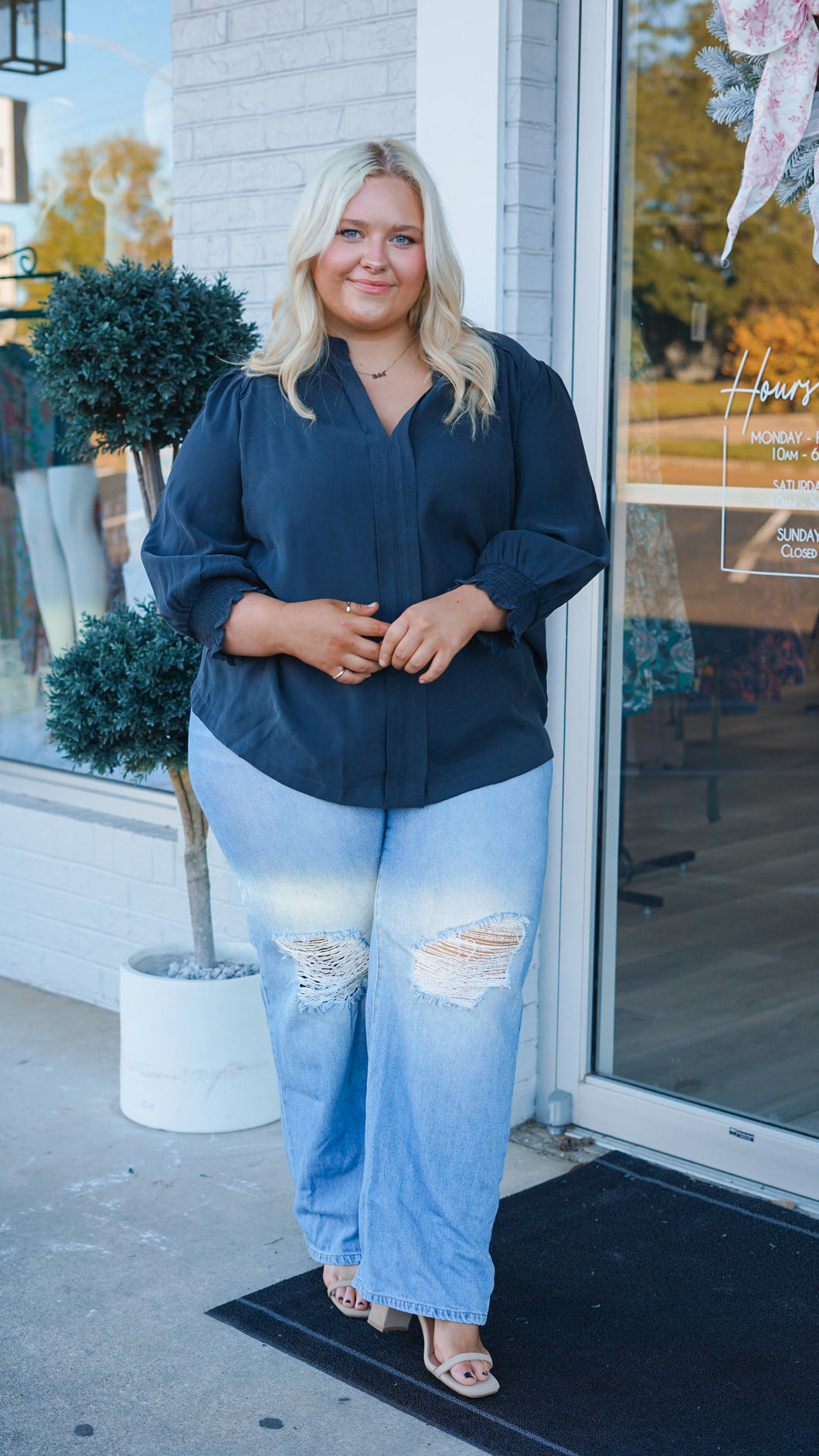 Serena Top - Charcoal