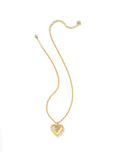 Load image into Gallery viewer, MALLORY ROSE LOCKET SHORT PENDANT NECKLACE GOLD
