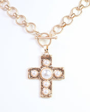 Load image into Gallery viewer, Clampett Cross Necklace Gold
