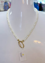Load image into Gallery viewer, EMERY BEADED STRAND NECKLACE GOLD IVORY MOTHER OF PEARL
