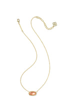 Load image into Gallery viewer, ELISA PENDANT NECKLACE GOLD BURNT ORANGE MOTHER OF PEARL
