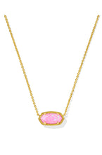 Load image into Gallery viewer, ELISA SHORT PENDANT NECKLACE GOLD CARNATION KYOCERA OPAL
