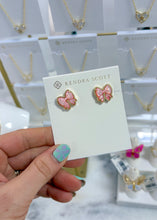 Load image into Gallery viewer, HALEY BOW STUD EARRINGS GOLD BLUSH IVORY MOTHER OF PEARL
