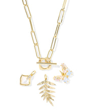 Load image into Gallery viewer, BIANCA BUTTERFLY CHARM NECKLACE GOLD IRIDESCENT
WHITE MIX
