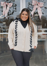Load image into Gallery viewer, Ribbon &amp; Pearls Curvy Sweater
