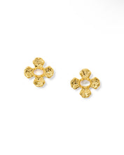 Load image into Gallery viewer, LEANNE STUD EARRINGS GOLD NATURAL MOTHER OF PEARL
