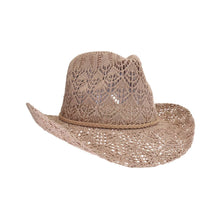 Load image into Gallery viewer, Horseshoe Lace Knit Cowboy Hat
