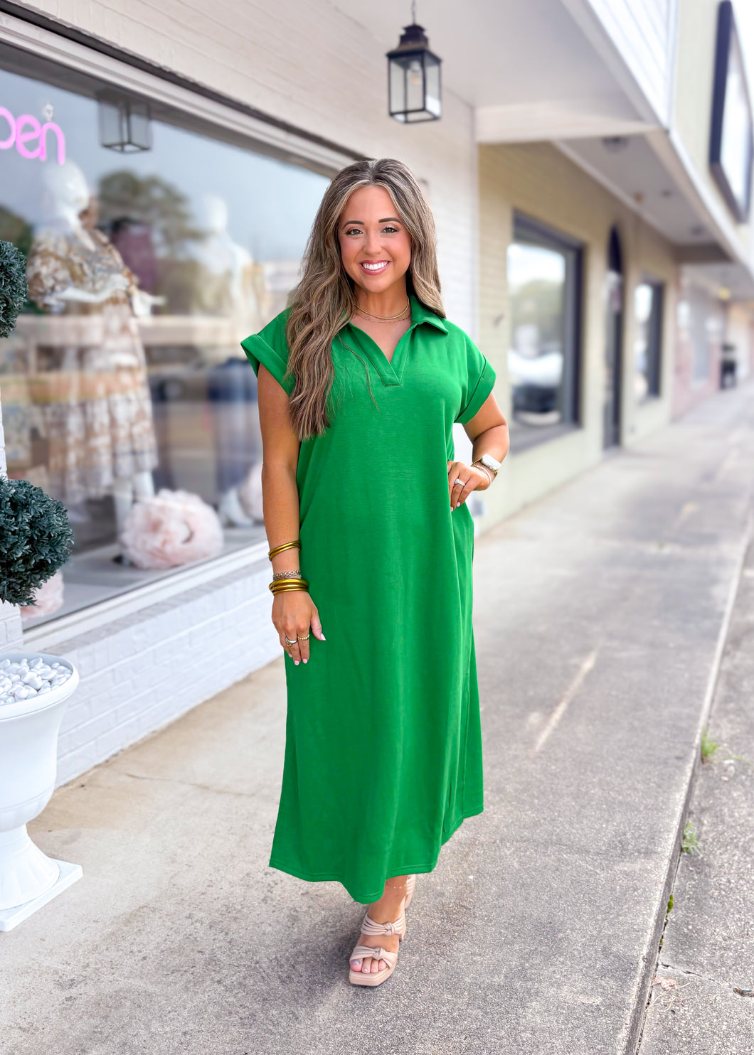 Denim Daydream Dress - Green