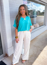 Load image into Gallery viewer, Soulful V-Neck Blouse - Turquoise
